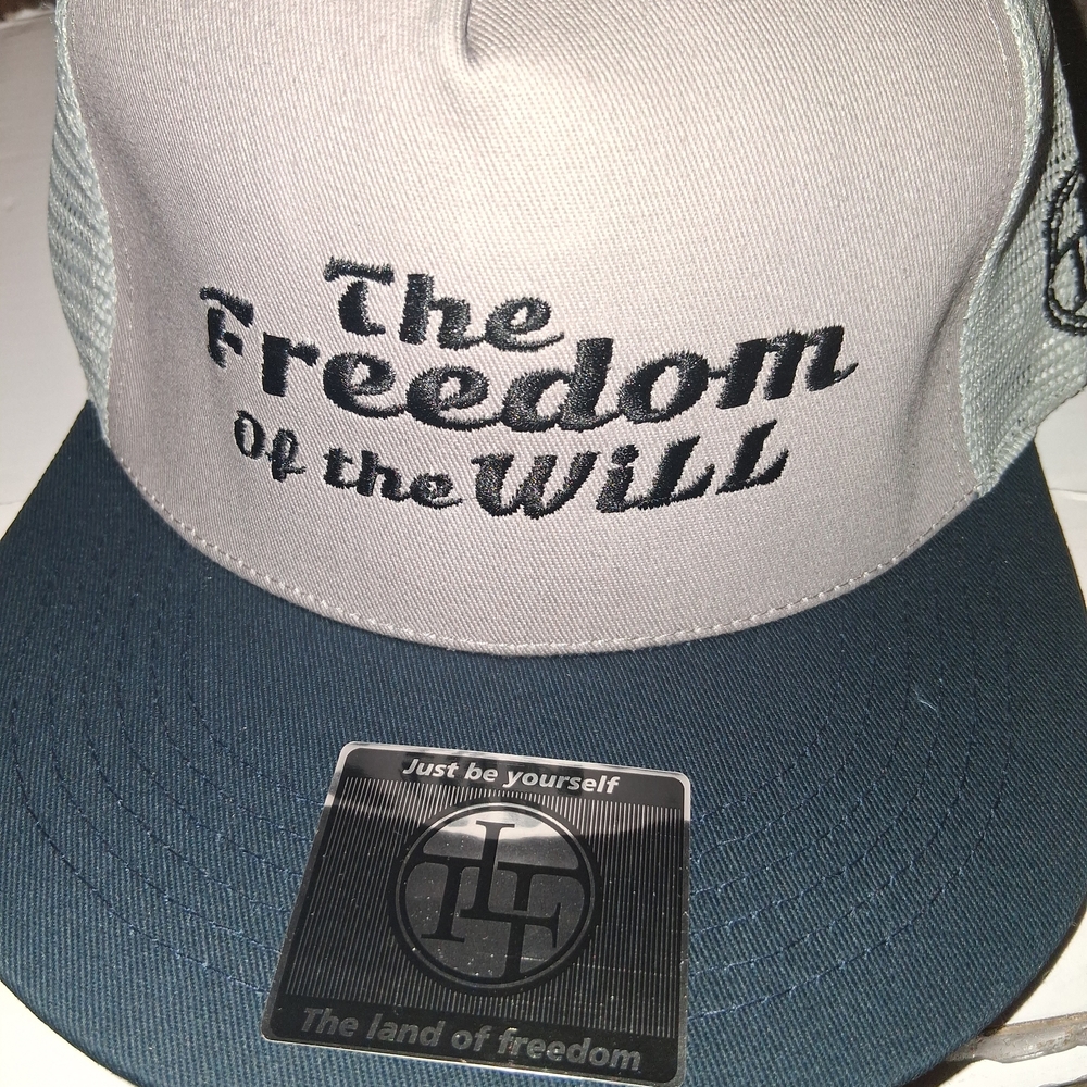 Gray and Blue Cap The Freedom Of The Will